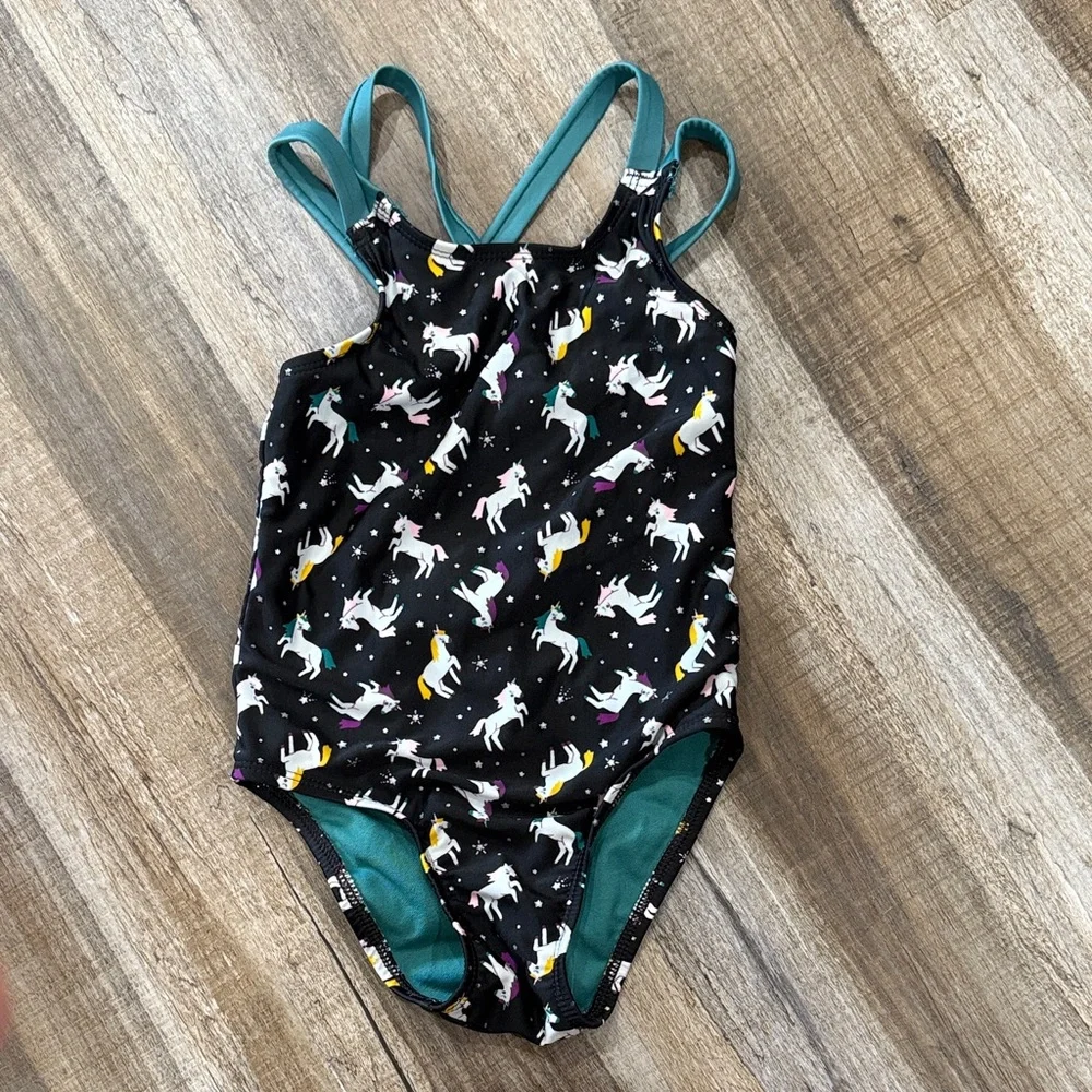 Cat & Jack Kids Swimwear Set - Stars, Dinosaurs, and Unicorns Size 4T - Picture 2 of 9